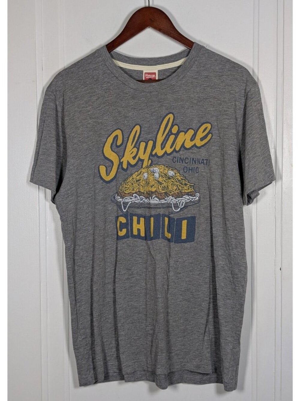 Homage Skyline Chili T-Shirt Unisex Size Large Cincinnati Ohio 3 Way Food